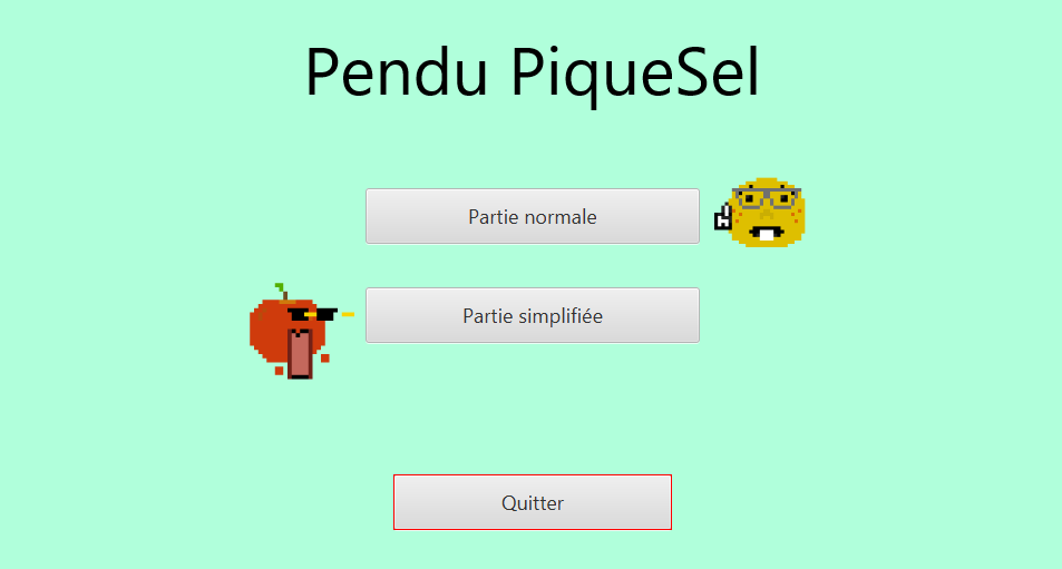 Aperçu du projet Pendu PIXXEL